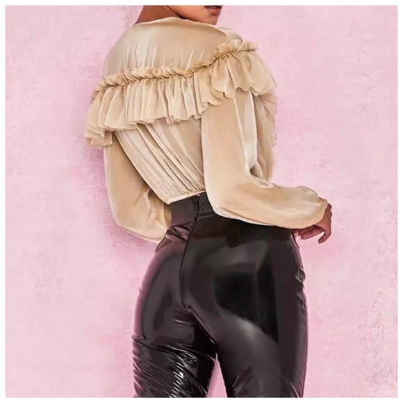 Emilyn Sheer Ruffle Bodysuit - Picture 2 of 8